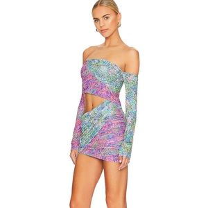 Revolve NBD Elea Mini Dress in Mixed Florals XS